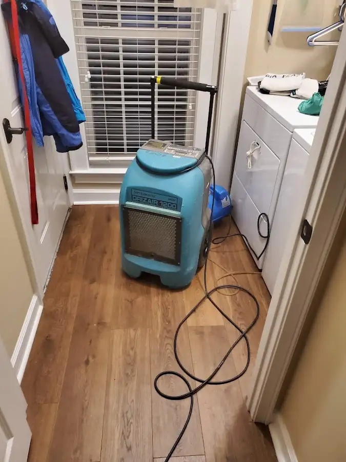 Commercial dehumidifier deployed for Flood Damage Cleanup in Bloomingdale