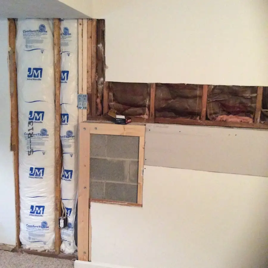 Wall insulation replacement during Odor Removal & Deodorization in Bloomingdale